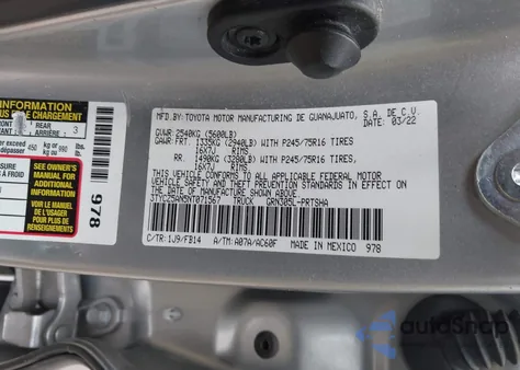 2022 Toyota Tacoma Sr V6 from USA, damaged, VIN 3TYCZ5AN5NT071567